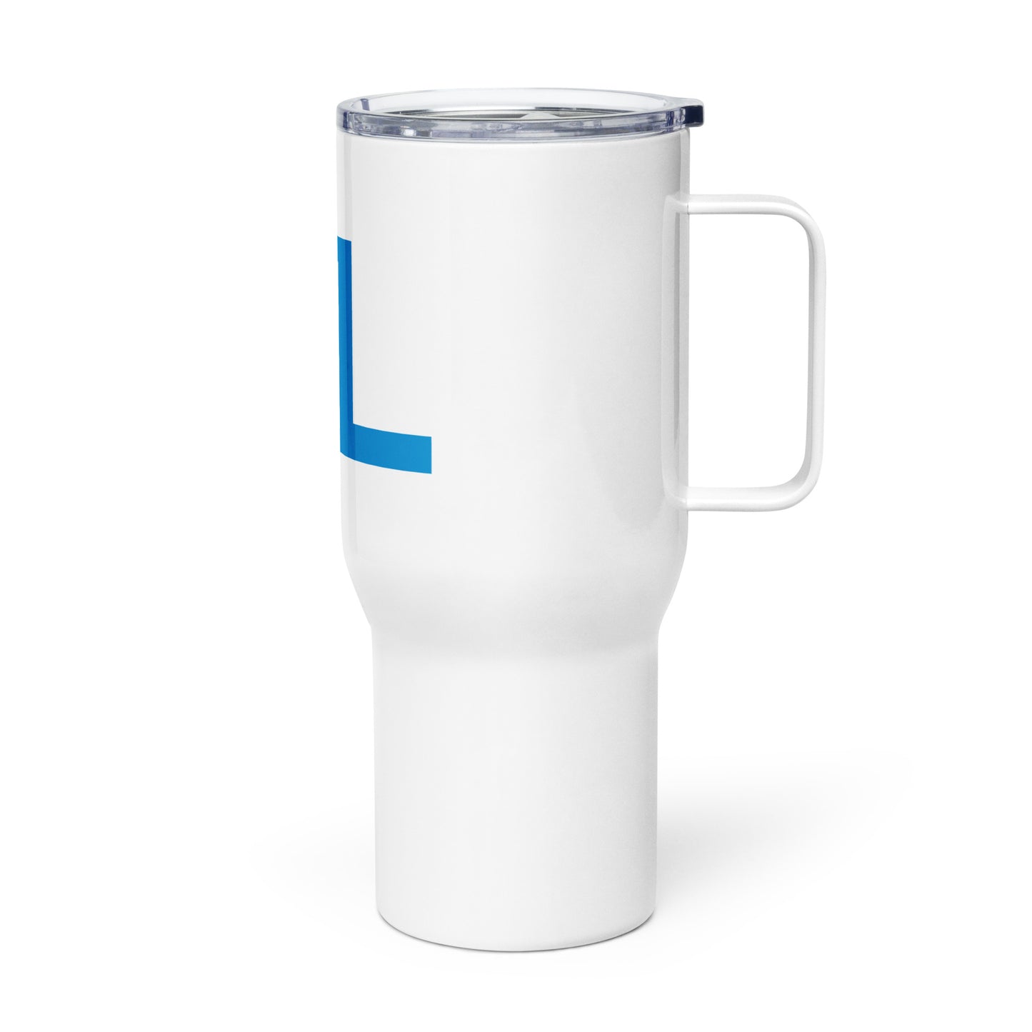 Travel mug with a handle